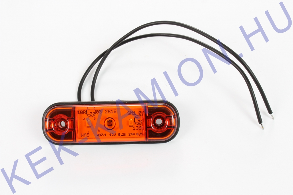 Helyzetjelző LED 2x8cm sárga